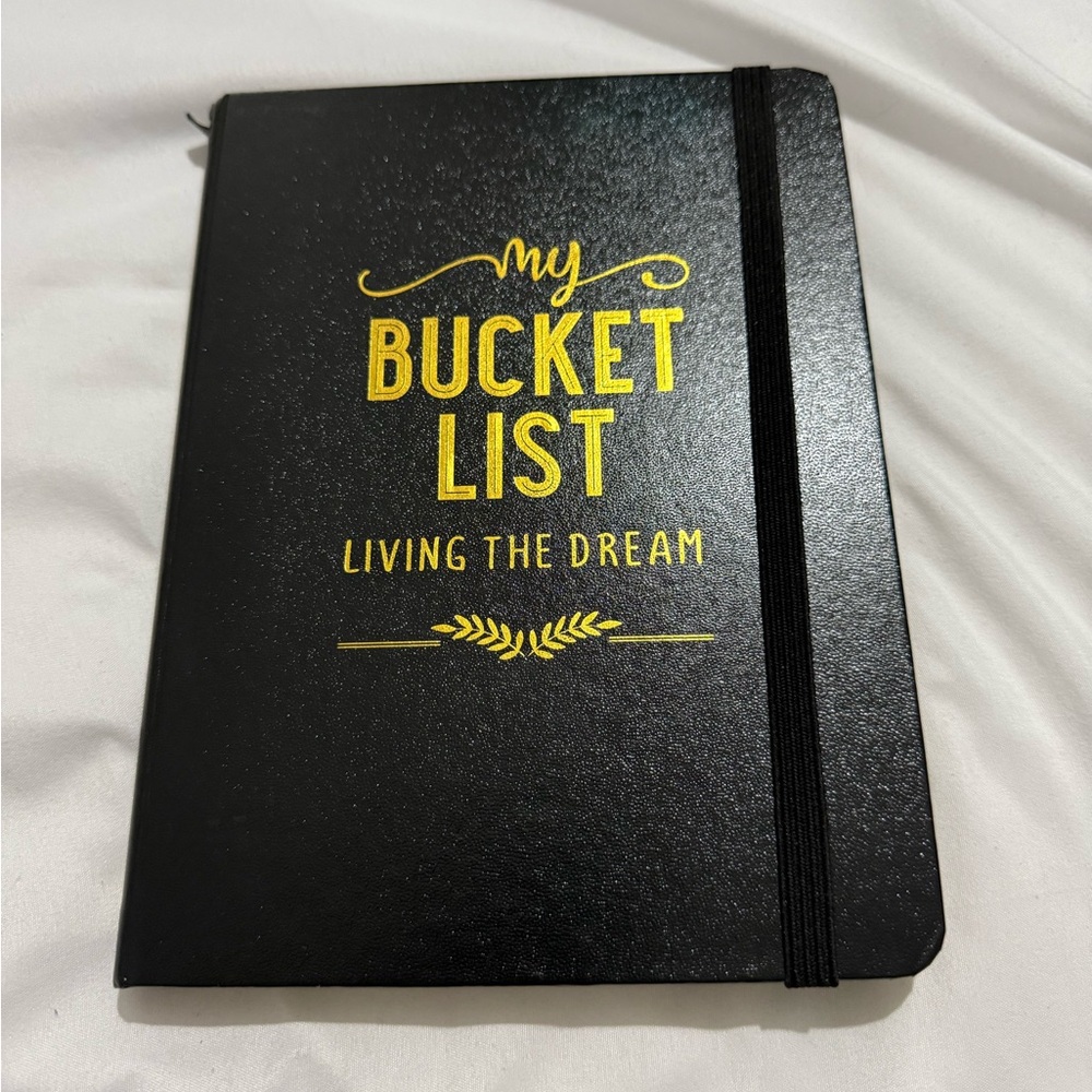 Black Bucket List Journal with Gold Accents Peter pauper press